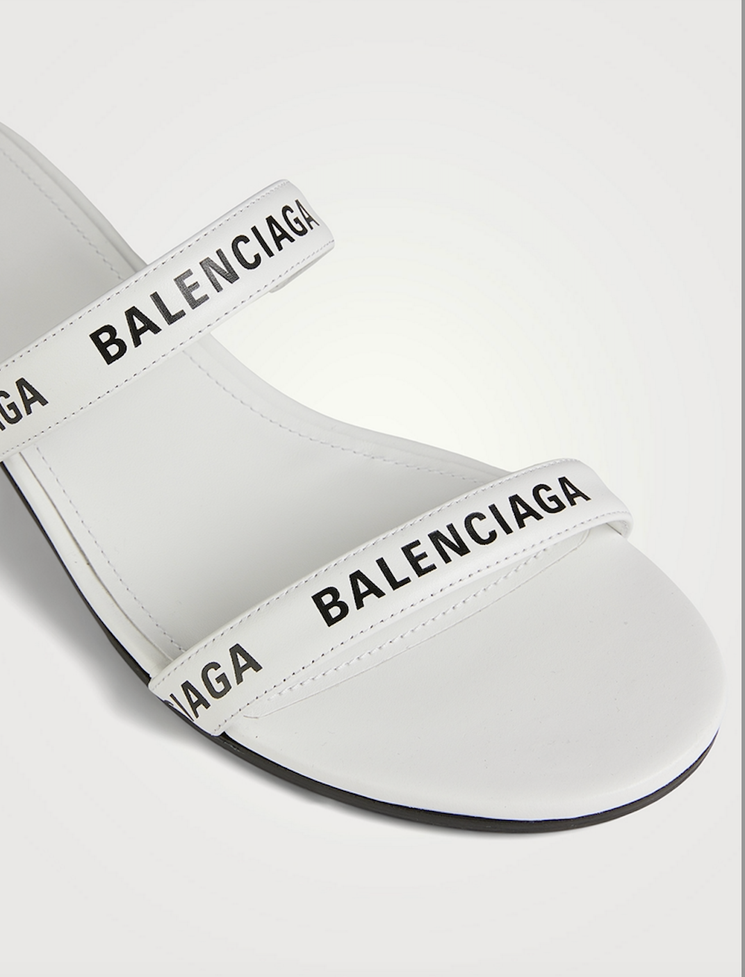 Balenciaga White Logo Sandals - new