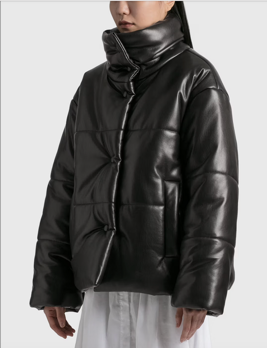 Nanushka Vegan Leather Puffer Coat