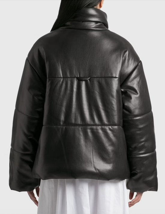 Nanushka Vegan Leather Puffer Coat