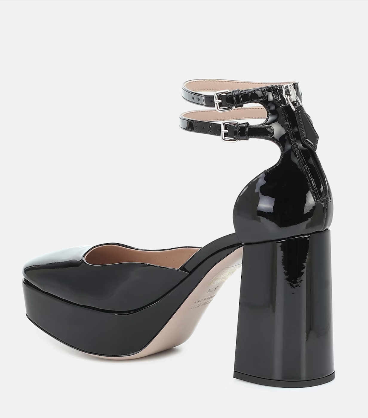 MiuMiu Black Patent Platforms