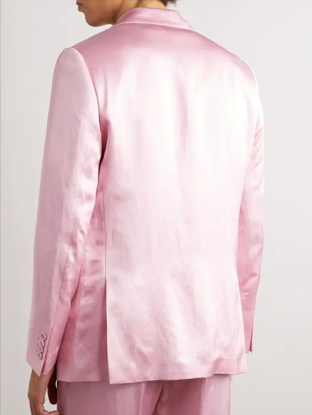 Officine Générale Pink Satin Suit Jacket-NWT
