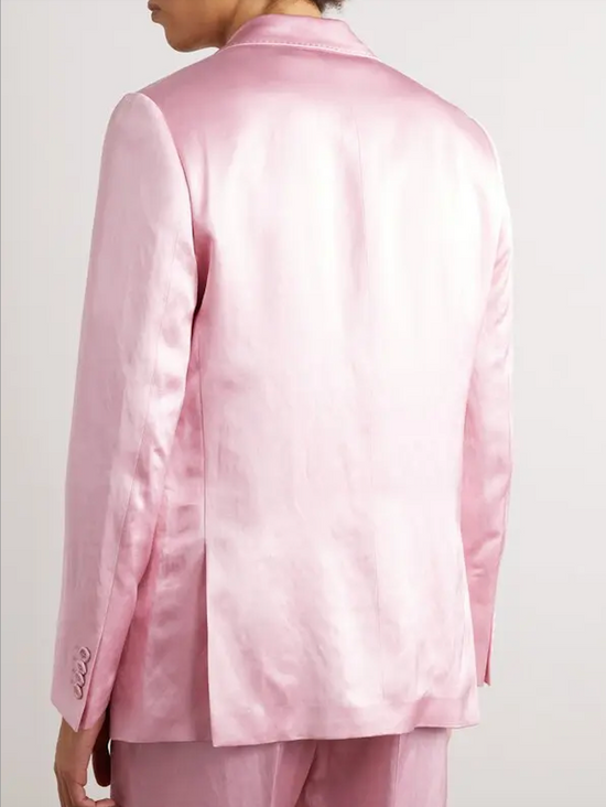 Officine Générale Pink Satin Suit Jacket-NWT