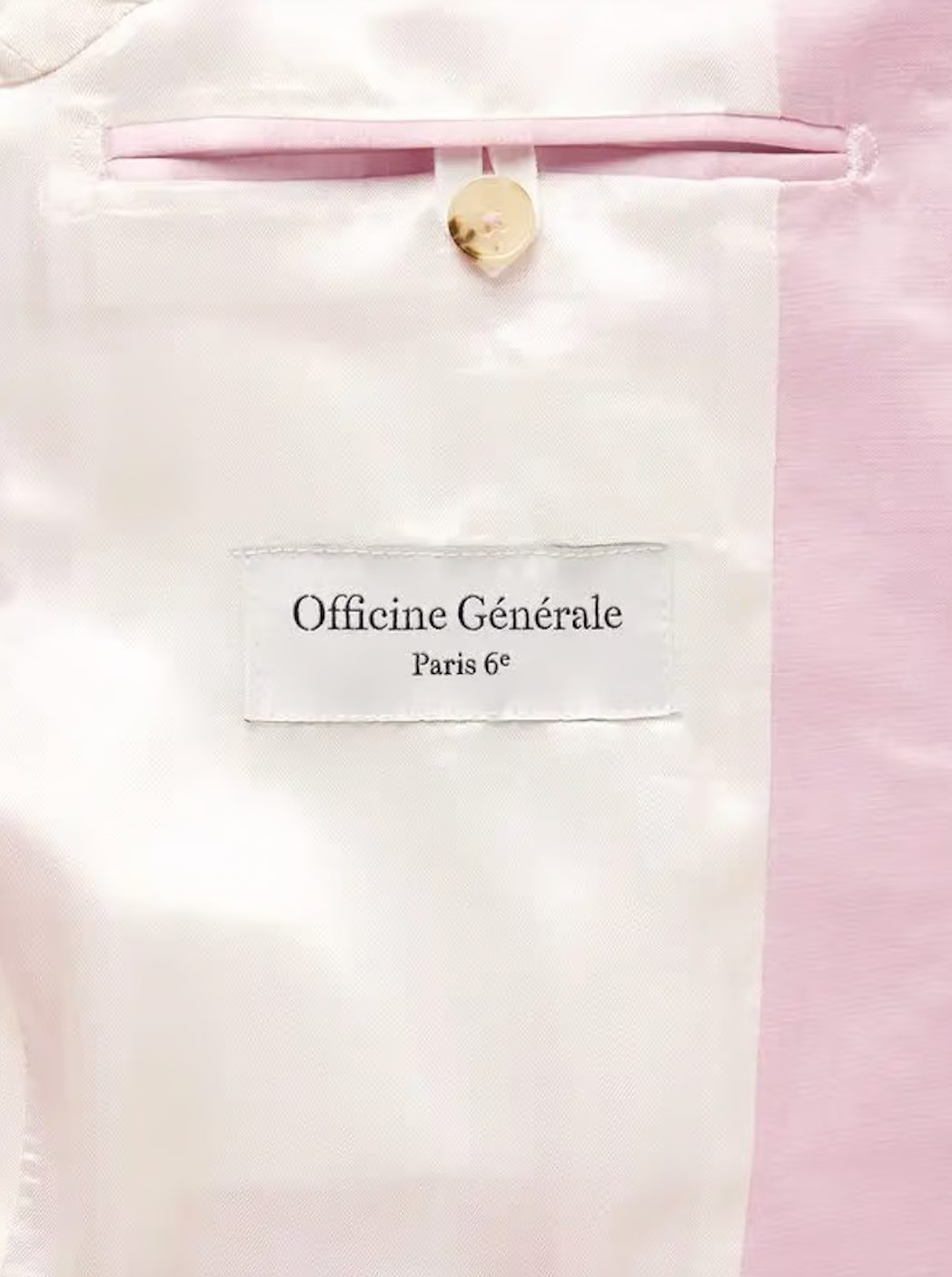Officine Générale Pink Satin Suit Jacket-NWT