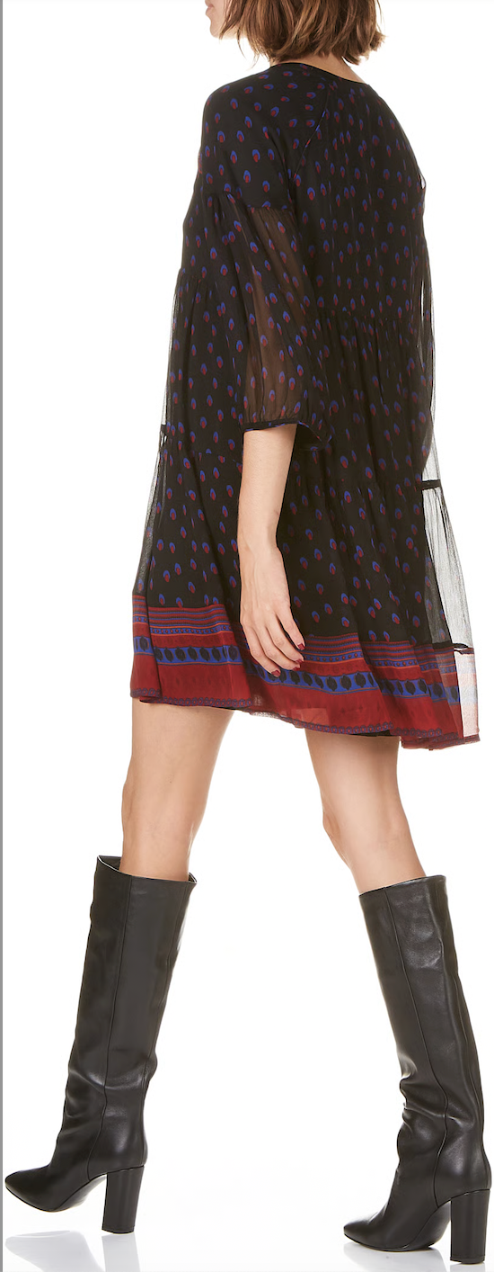 Ba&sh Patterned Chiffon Mini Dress