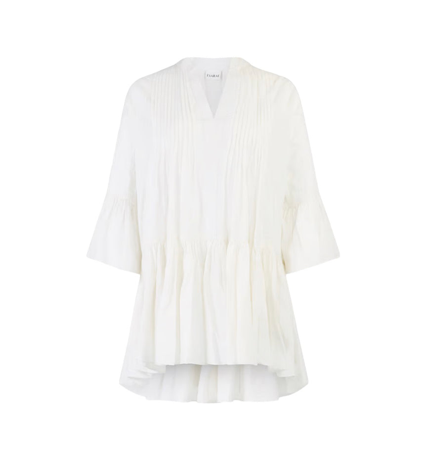 Evarae Loli Ruffled Cotton & Silk-blend Mini Dress- NWT