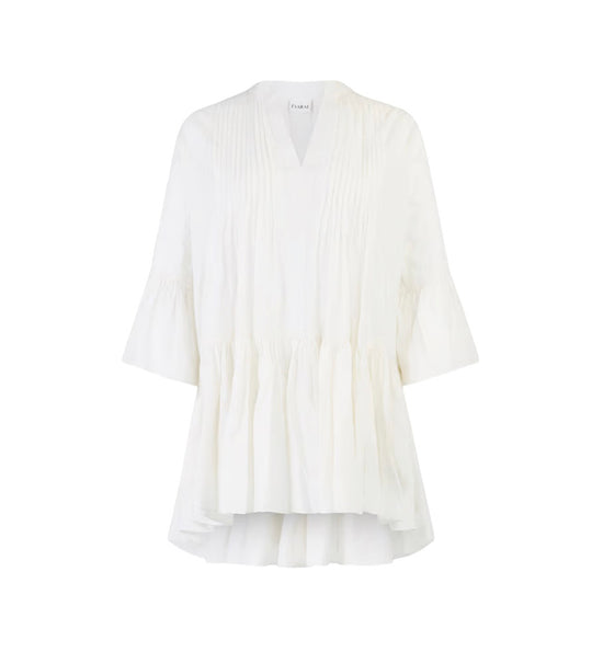 Evarae Loli Ruffled Cotton & Silk-blend Mini Dress- NWT