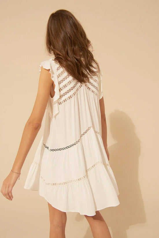 Bash White Cotton Dress