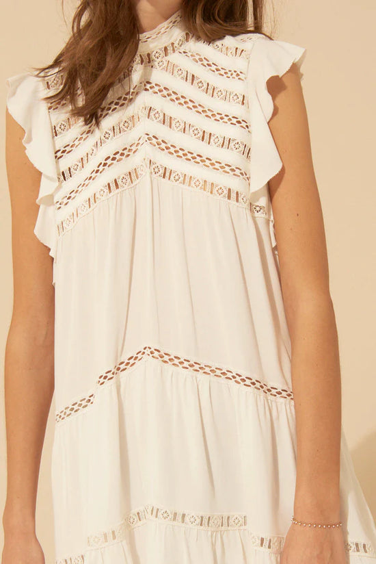 Bash White Cotton Dress
