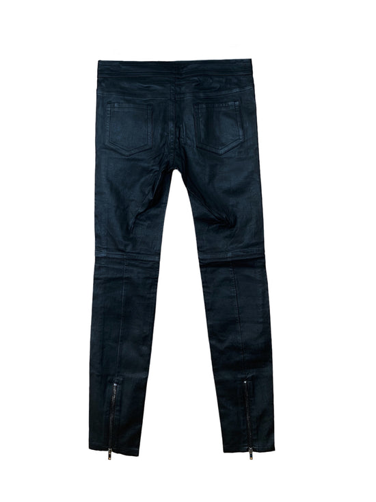 Givenchy Lambskin Leather Zip Trousers