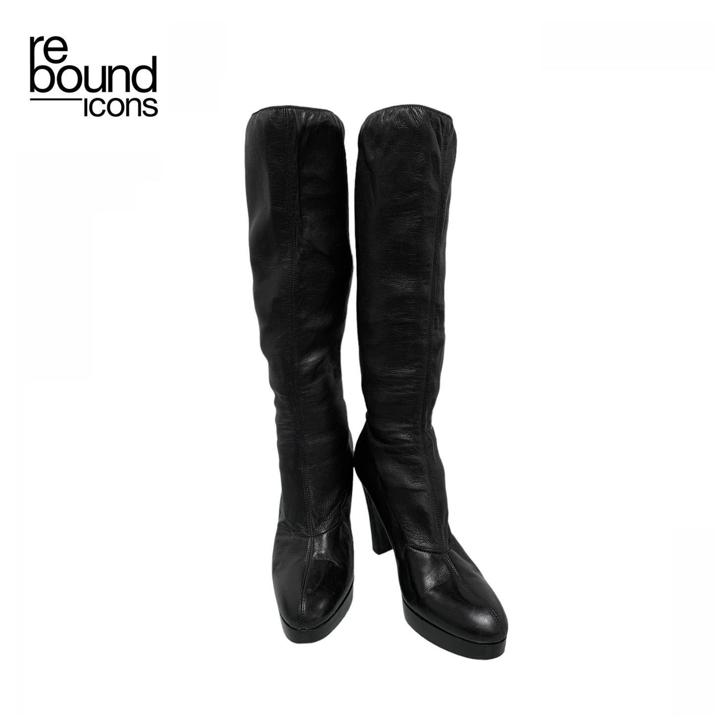 Vintage Celine Black Chunky Boots
