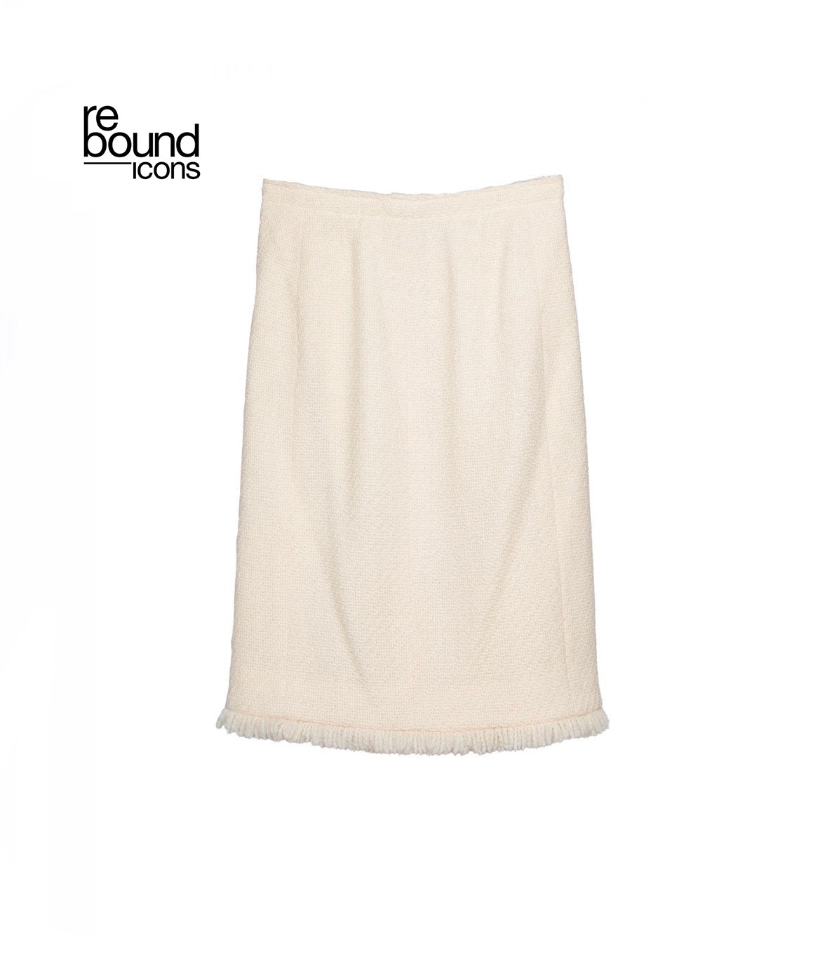 Chanel Fringe Bottom Cream Skirt