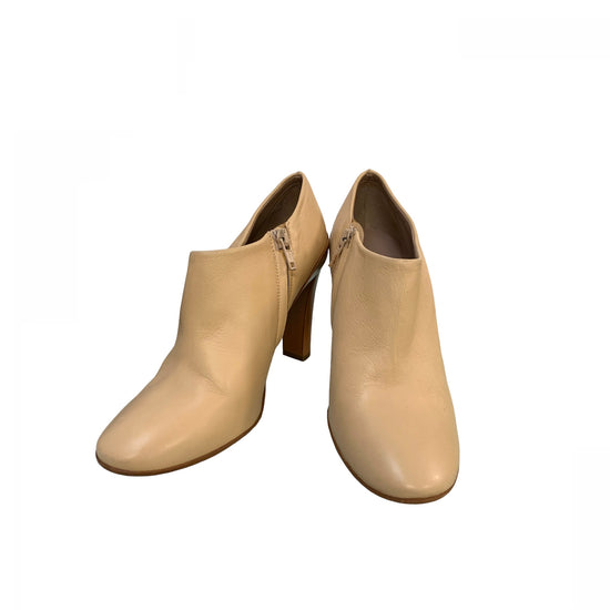 Chloe Beige Heeled Ankle Boots