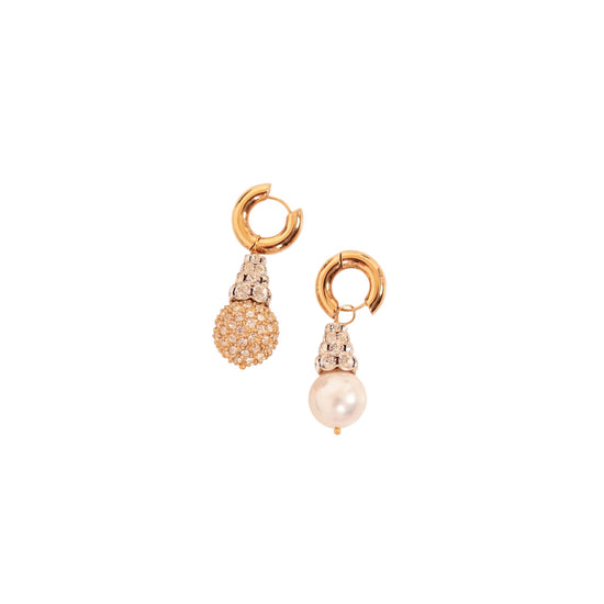 Timeless Pearly Crystal Earrings