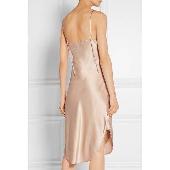 Maiyet Silk-Charmeuse Dress In Champagne