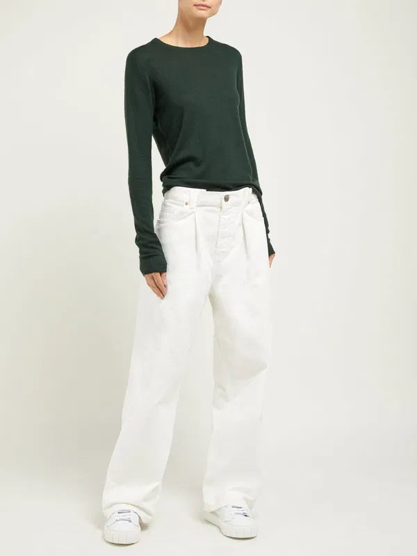 Raey White Fold Baggy boyfriend Jeans