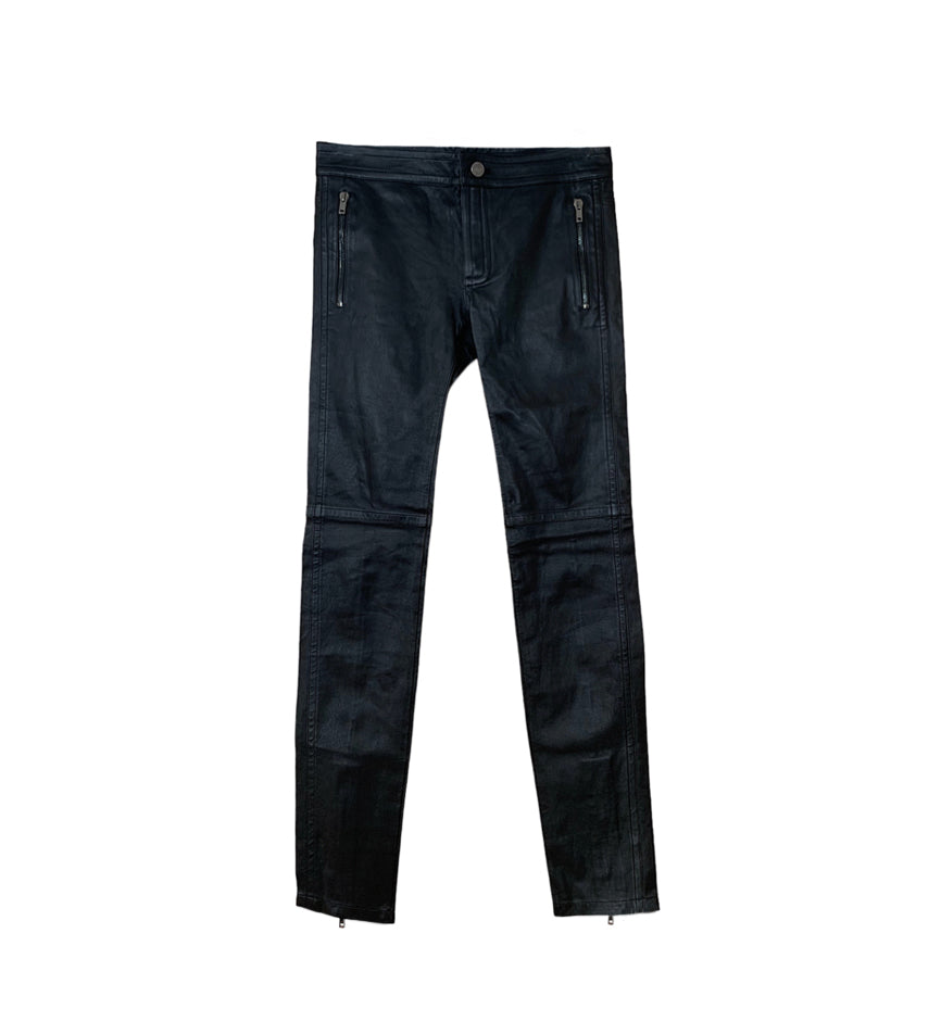 Givenchy Lambskin Leather Zip Trousers – ReBoundStore