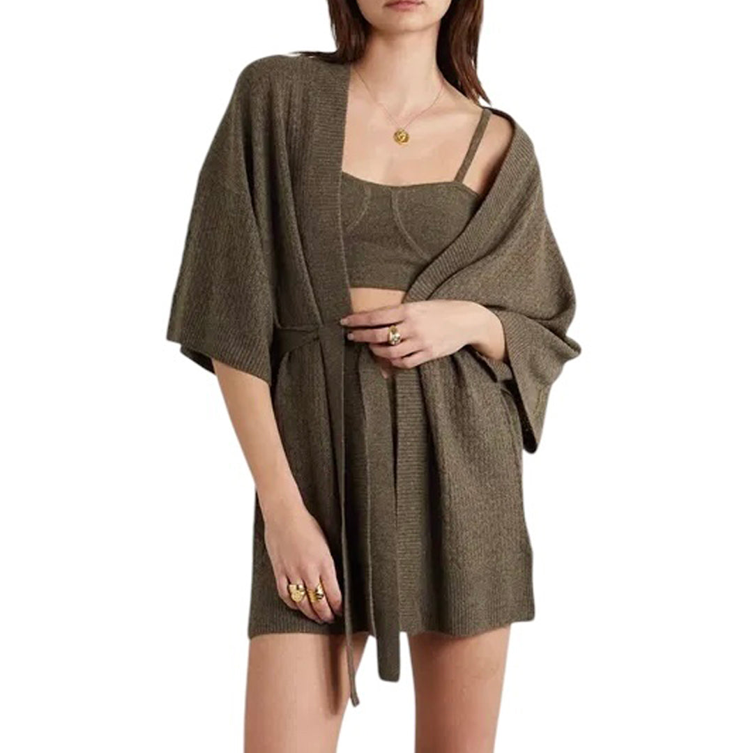 Le Kasha Green Cashmere Cardigan