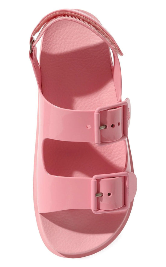 Gucci Pink Double G Rubber Sandals