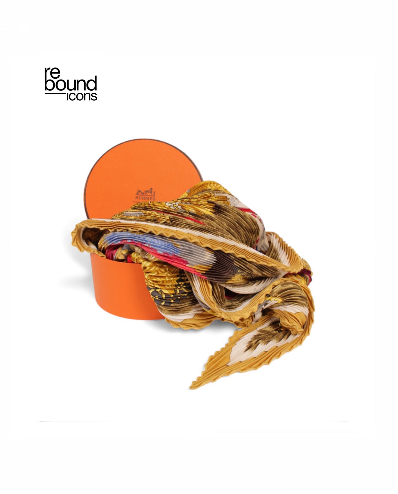 Hermes Vintage Pleated Scarf