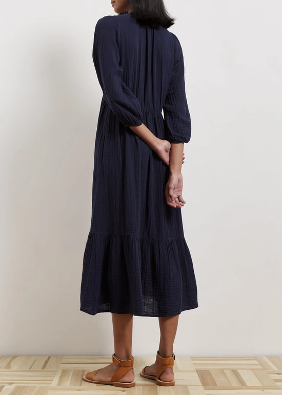 Xirena Navy Cotton Dress