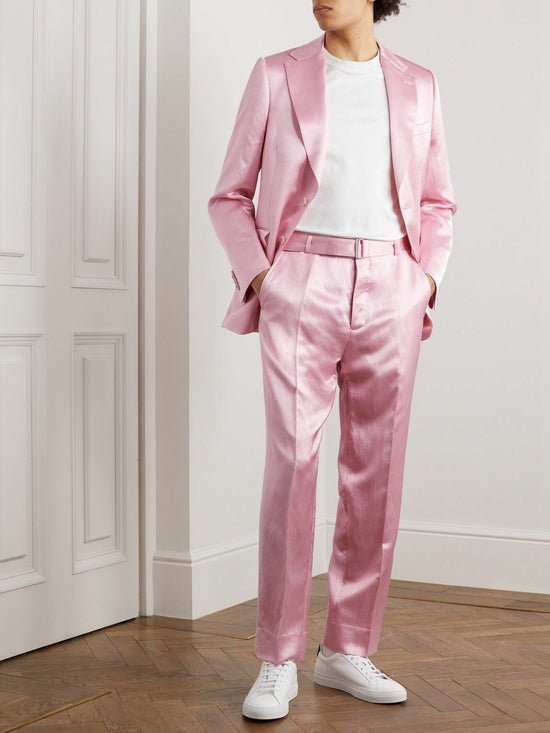 Officine Générale Pink Satin Trousers