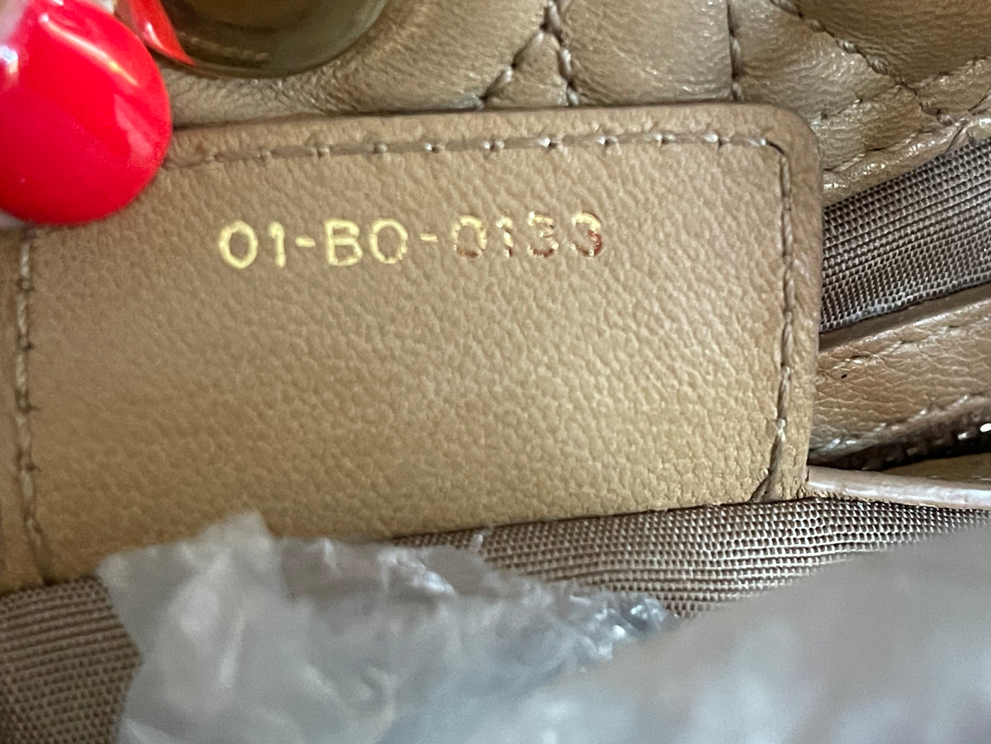 Christian Dior Beige Cannage Soft Tote
