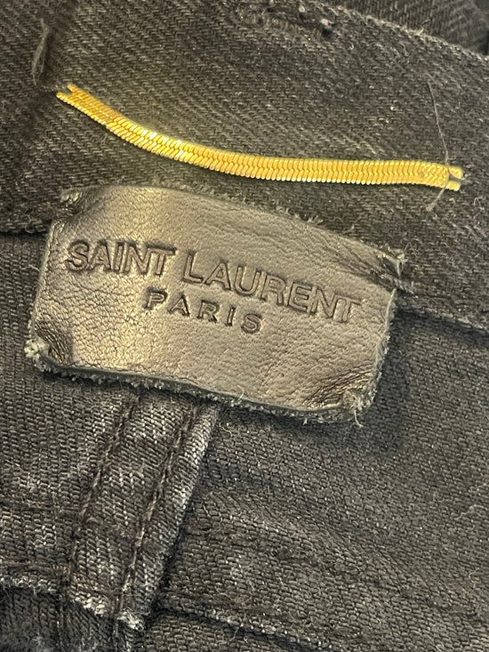 Saint Laurent Black Washed Skinny Jeans