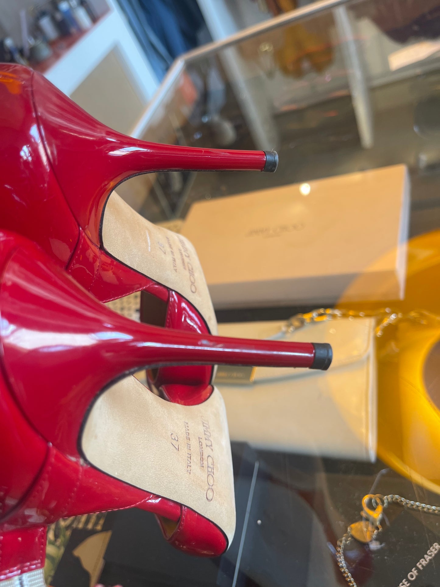 Red bottom 2025 jimmy choo