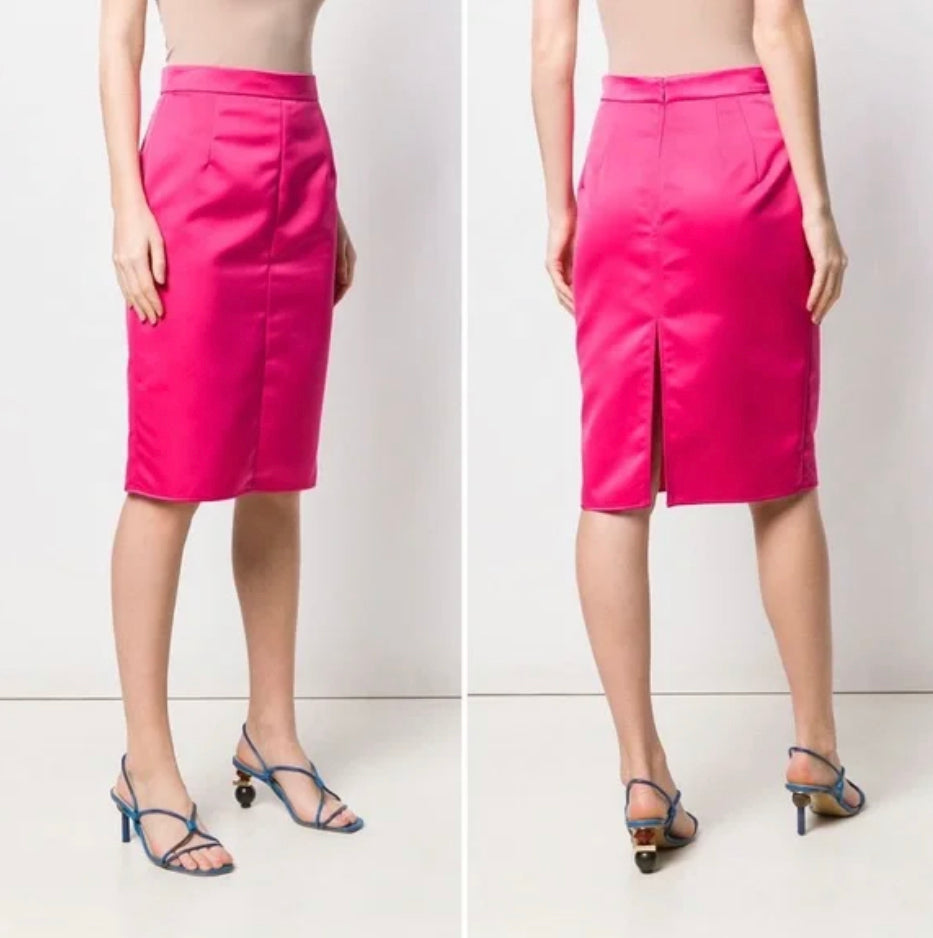 Load image into Gallery viewer, No21 Pink Satin Pencil Skirt
