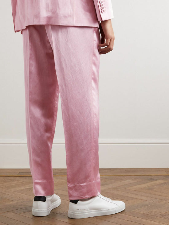 Officine Générale Pink Satin Trousers