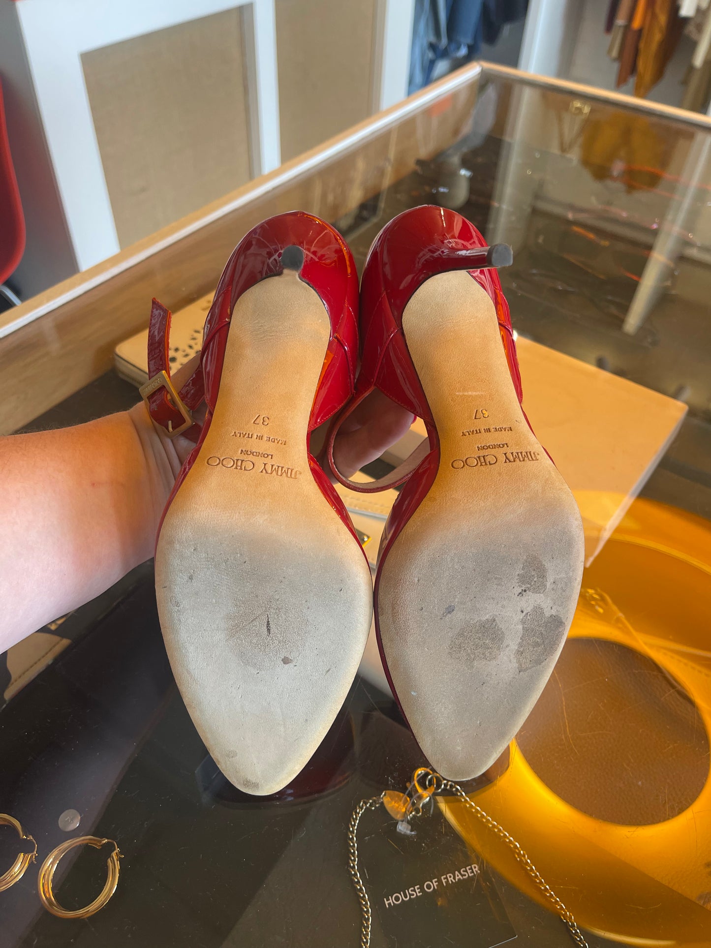 Jimmy choo red sneakers clearance