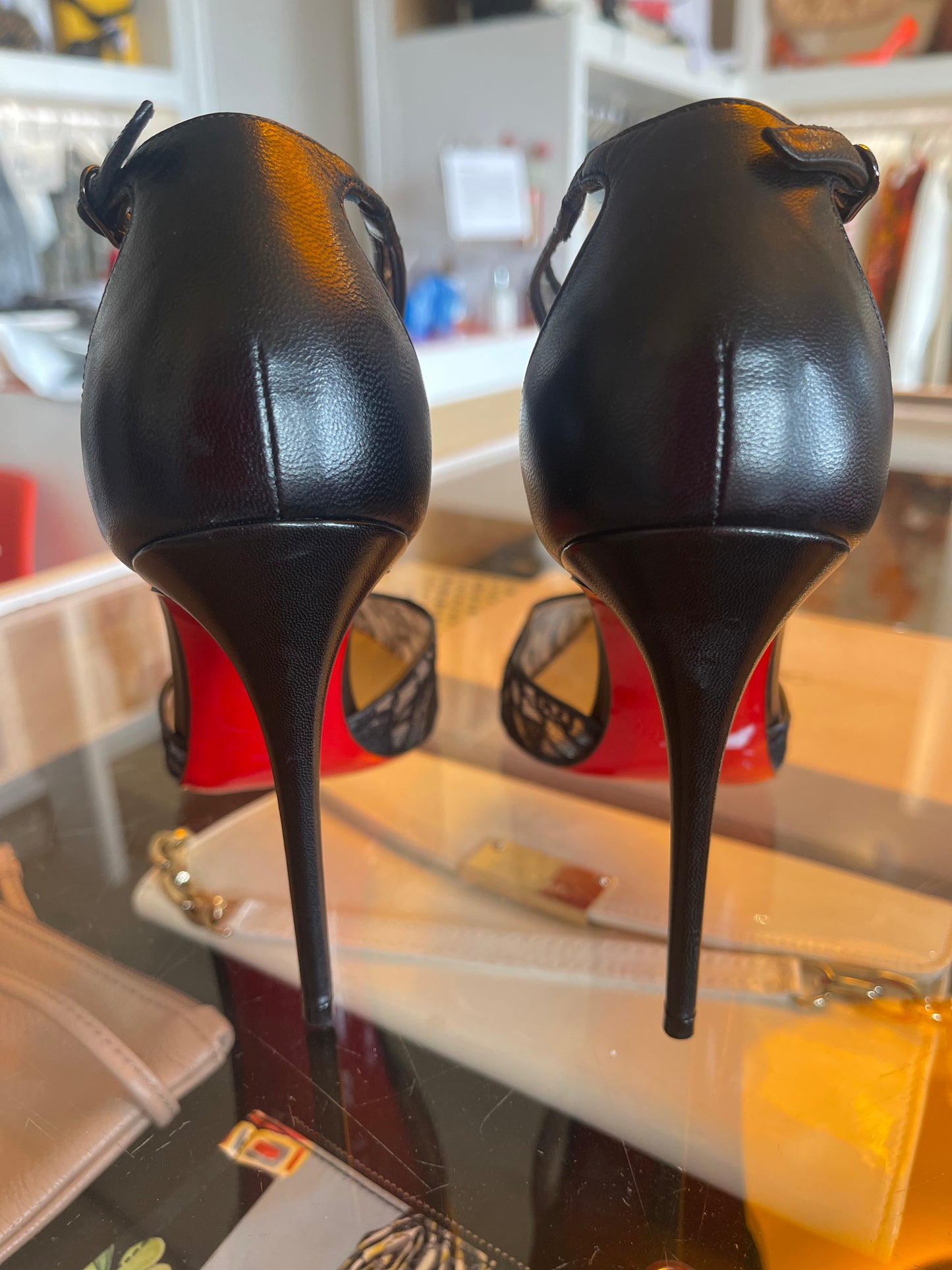 Christian Louboutin Lace T Bar Heels