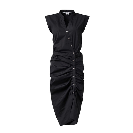 Load image into Gallery viewer, Veronica Beard Black Ruched Dress
