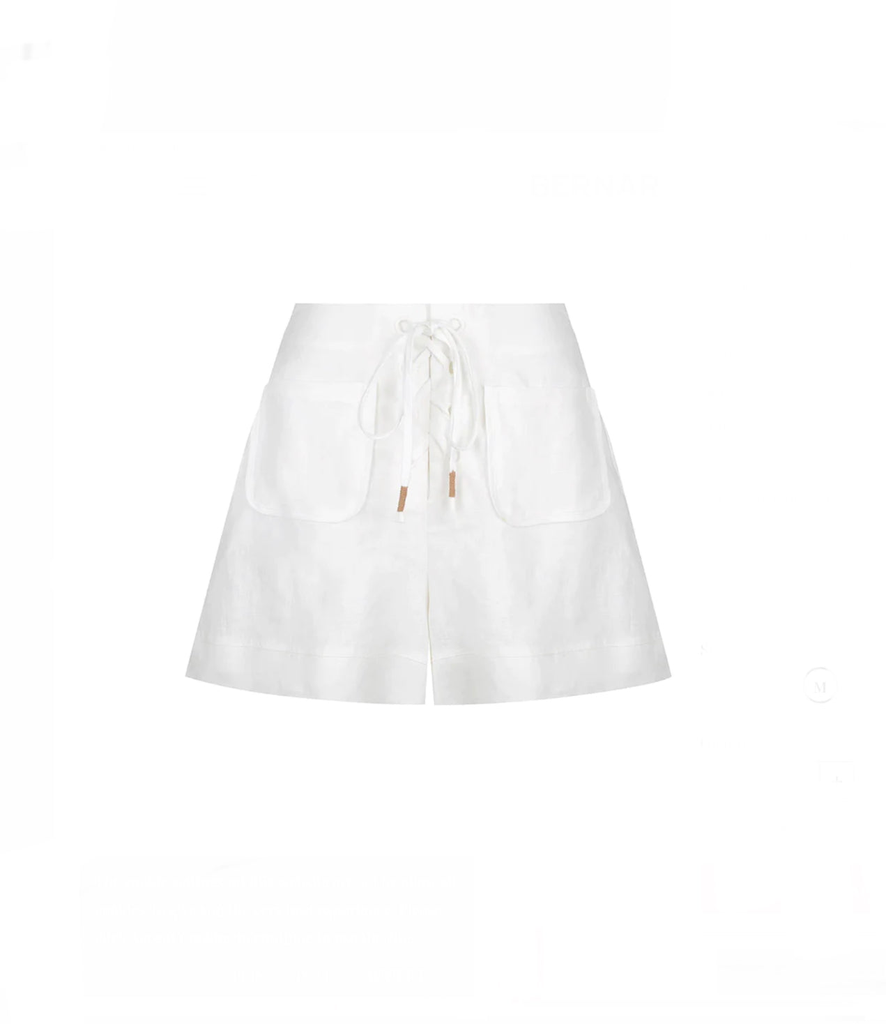 Sancia White Linen Shorts
