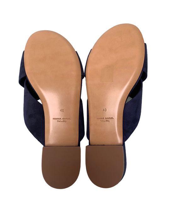 Mansur Gavriel Navy Suede Sandals - nib
