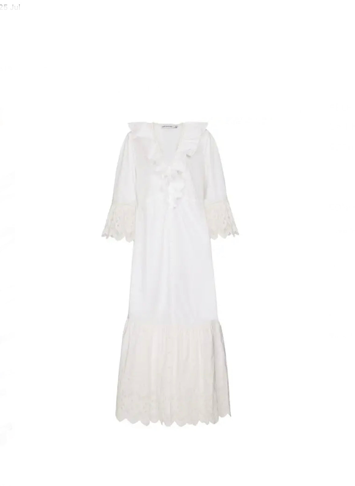 Load image into Gallery viewer, Self Portrait White Cotton Broderie Dress
