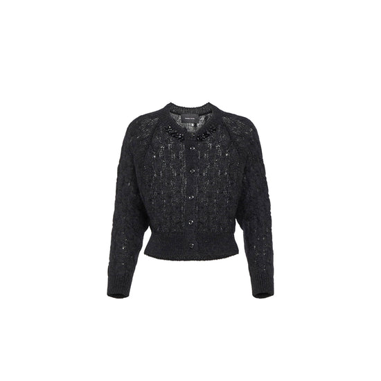 Simone Rocha Cropped Mohair-Blend Cardigan