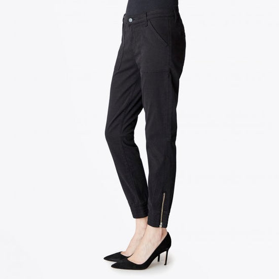 J Brand Arkin Ankle Zip Black Joggers