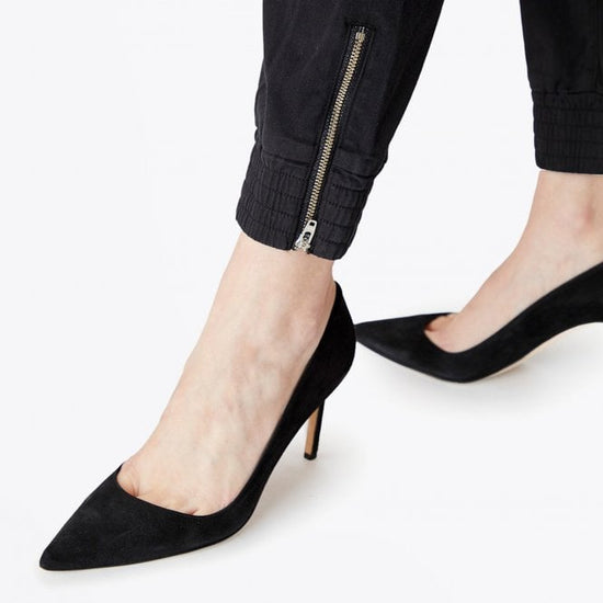 J Brand Arkin Ankle Zip Black Joggers