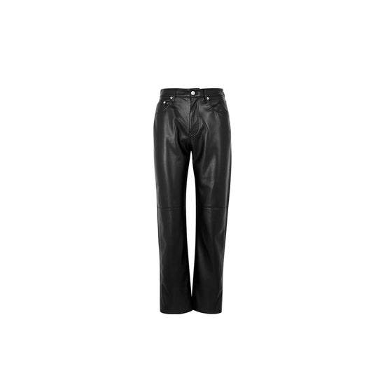 Nanushka Vinni Black Faux Leather Trousers