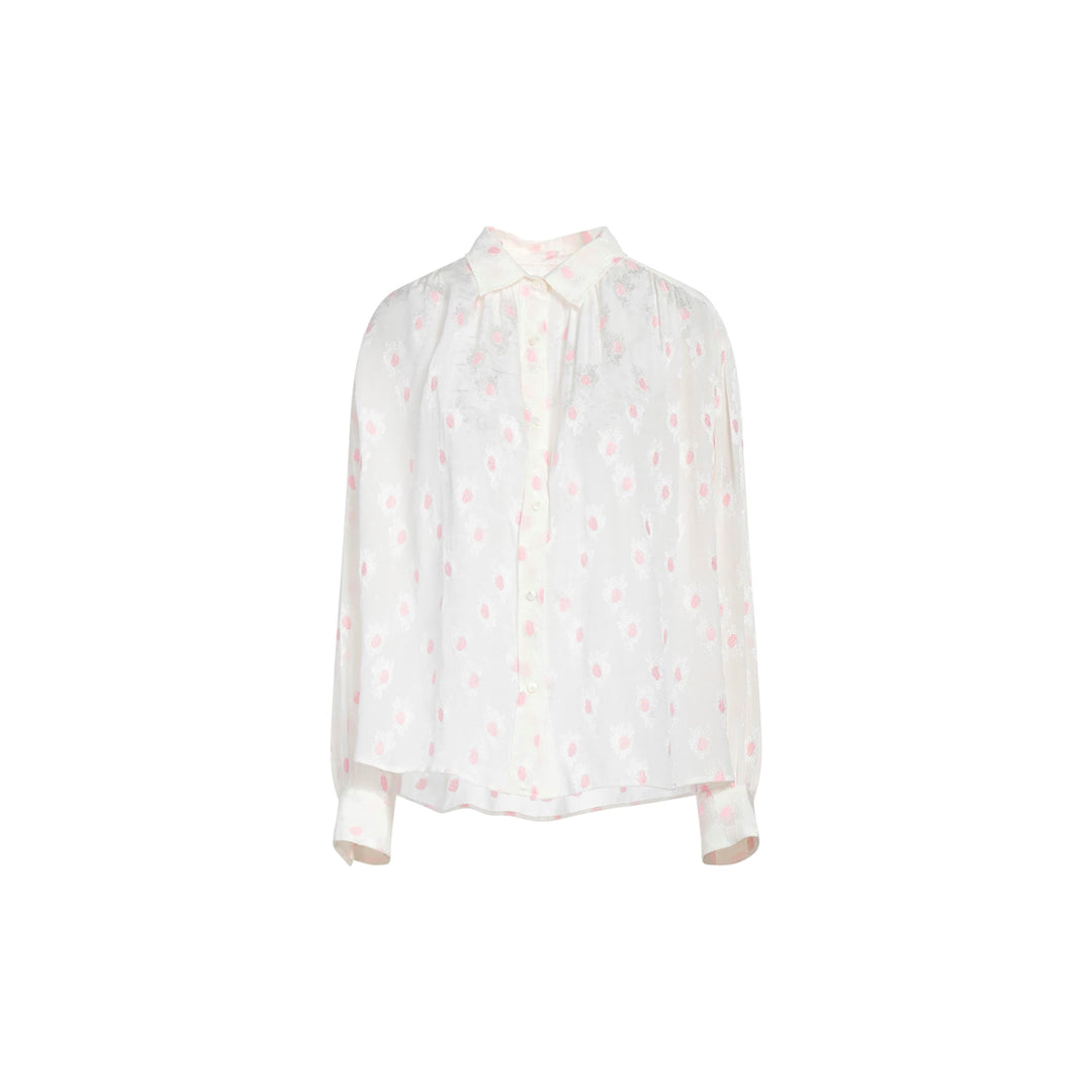 Masscob Floral Embroidered Silk Blouse