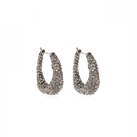 Alexander McQueen Crystal Hoop Earrings