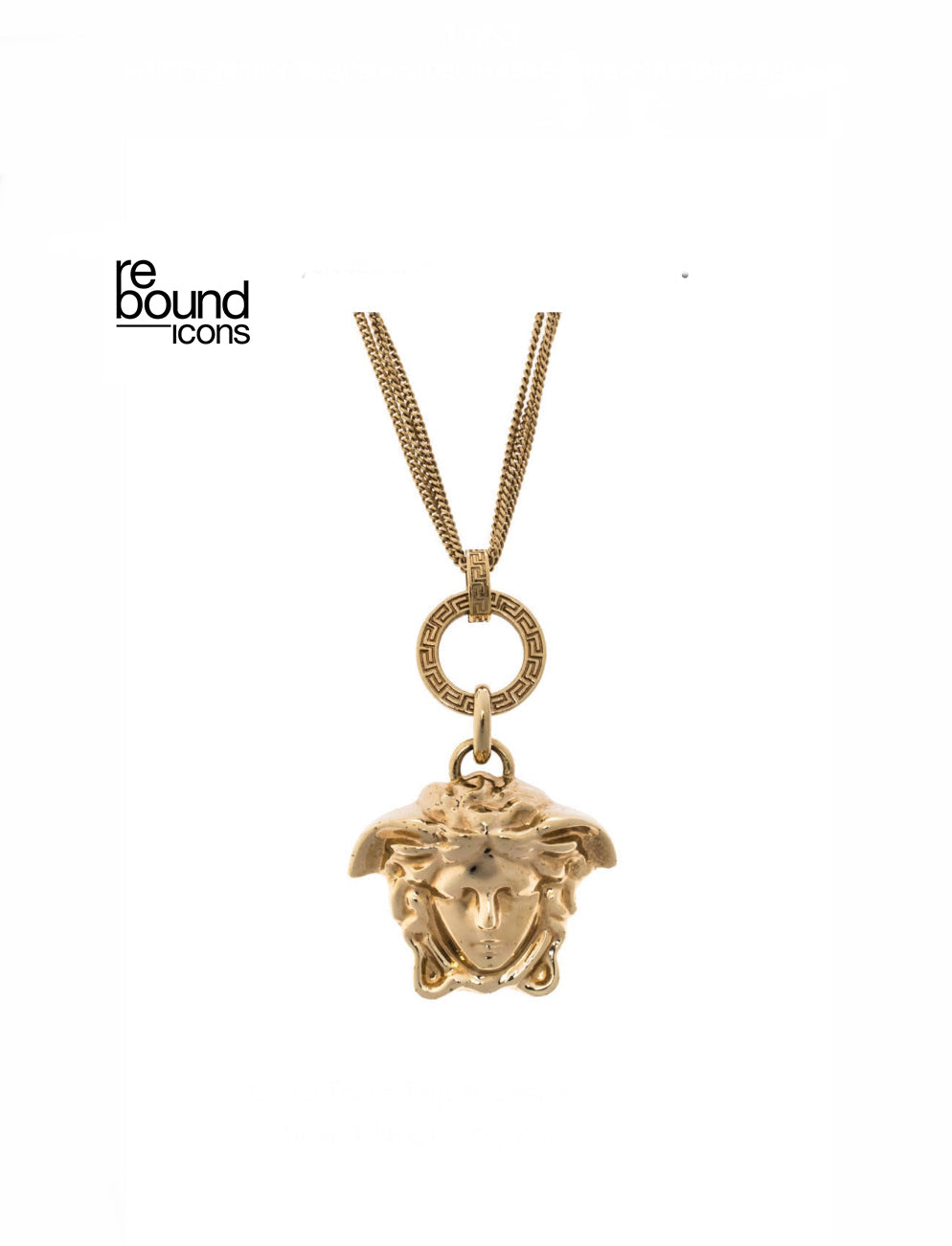 Vintage Versace Medusa Triple Chain Pendant