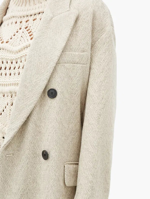 Isabel Marant Etoile Wool-Blend Herringbone Coat