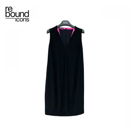 Vintage Alexander McQueen Black & Pink V-Neck Dress