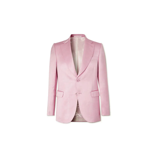 Officine Générale Pink Satin Suit Jacket-NWT