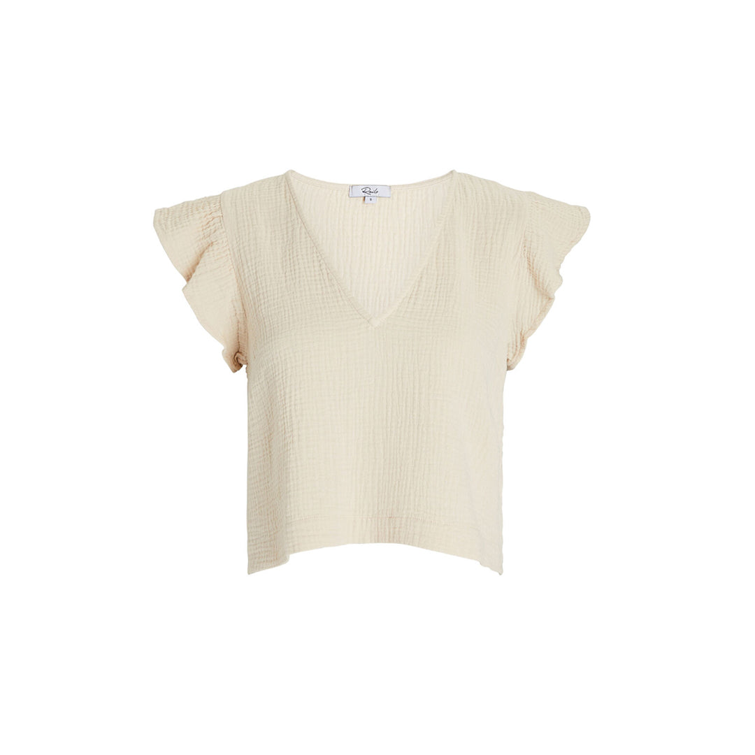 Rails Miley Ruffle Crinkle Cotton Top