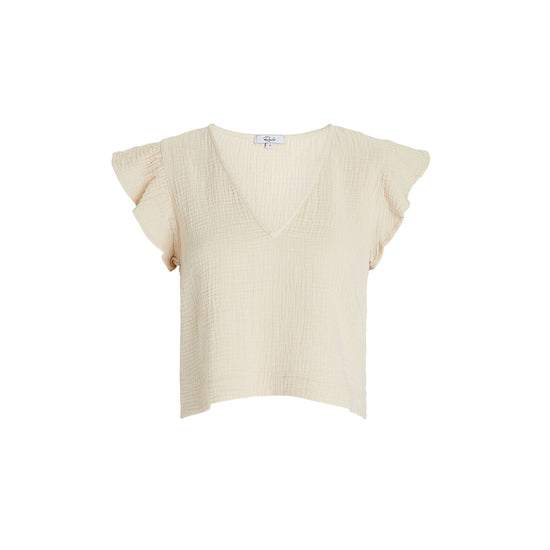 Rails Miley Ruffle Crinkle Cotton Top