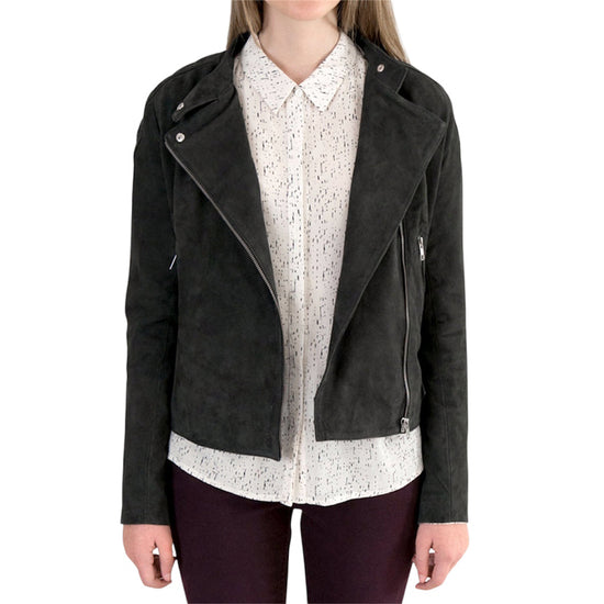 Just Female Suede Biker Jacket