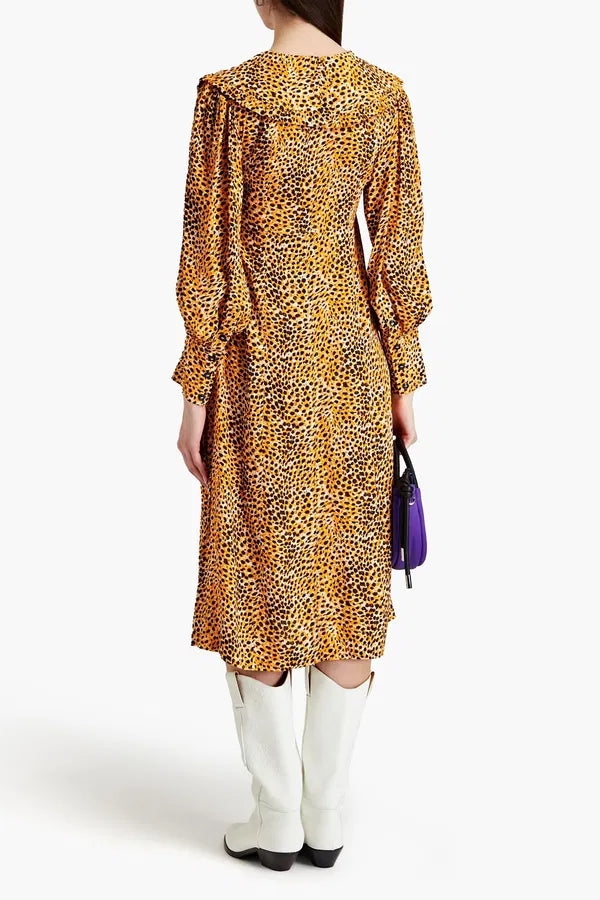 Ganni Leopard Dress - nwt